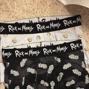 H&M Rick and Morty Men's Boxer Briefs - Black and Gray 2 pair Size Small